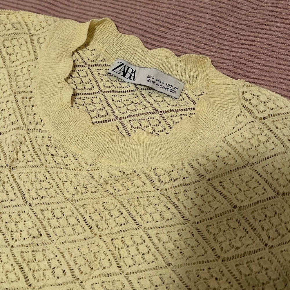 Zara | Lace Knit Top